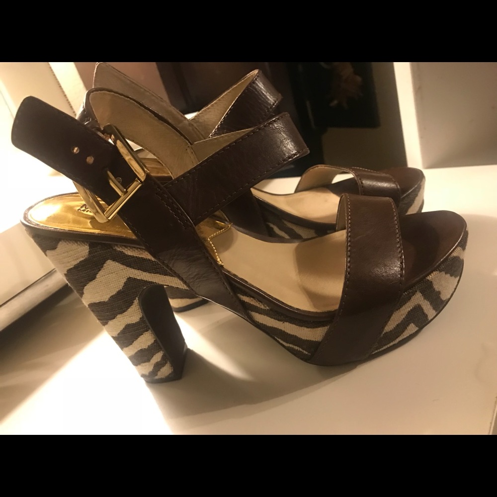 Michael Kors zebra print heel